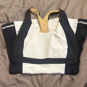 Lululemon Athletica Black and Cream Sports Tank